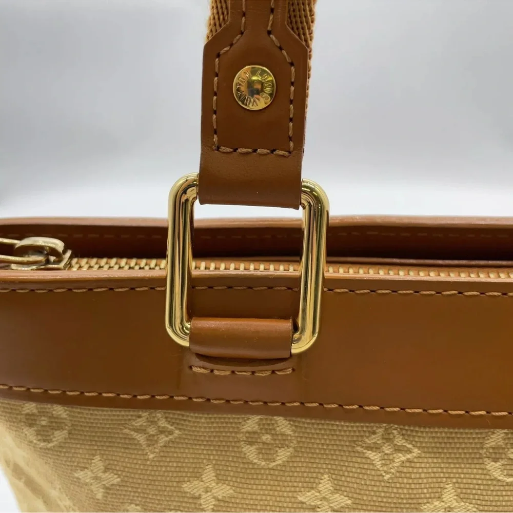 Authentic LOUIS VUITTON Monogram Mini Lucille PM Hand Bag (color Tan) (beige) - Picture 13 of 17